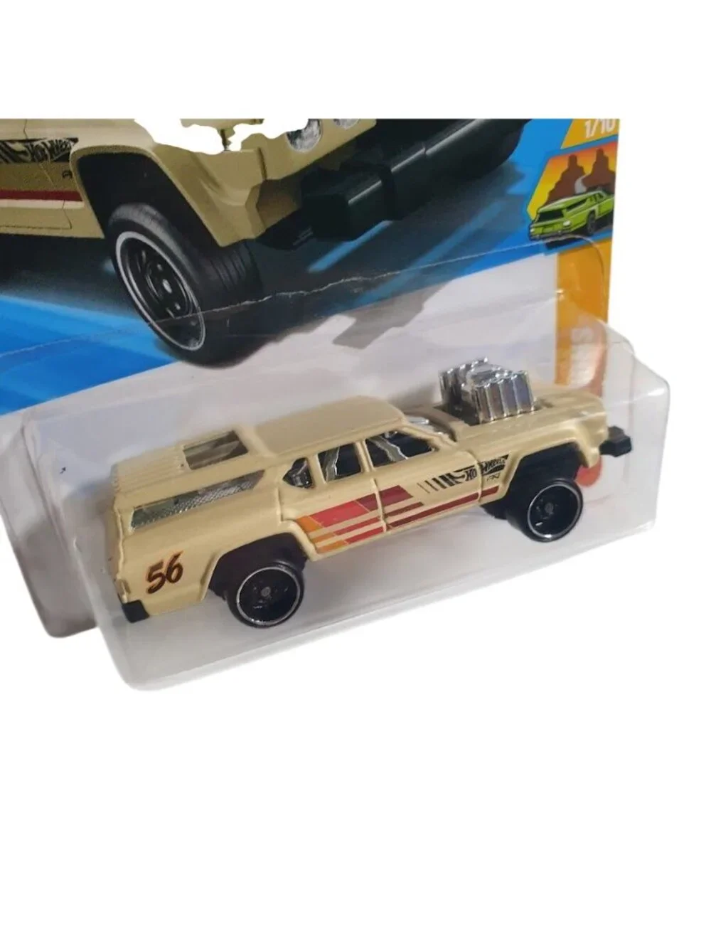 Hot Wheels Cruise Bruiser Wagons 1/10 Beige Red Die Cast Collectible Mattel Edit